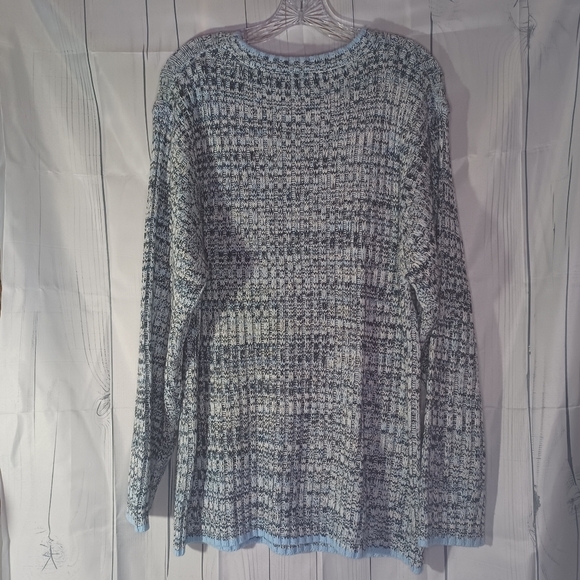 Vintage Y2K Southpole Knit Sweater Mens Size Medium Blue Big Front Logo Casual - Picture 9 of 13